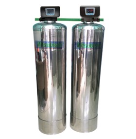 Bộ Lọc Nước PHÈN 2 Cột Inox 304 rửa lỏi lọc Tự Động